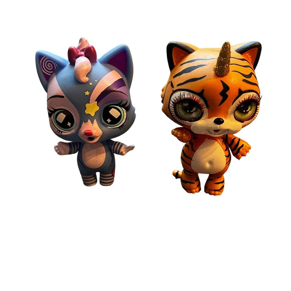 Poopsie Sparkly Tiger Critter & Kitoon Bubiloons Stella Cat Action Frifures